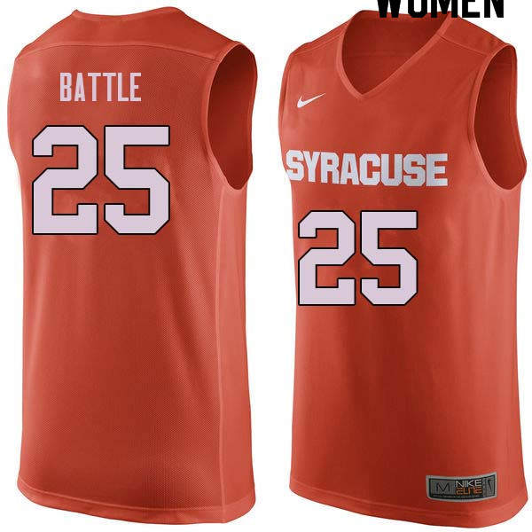 Women #25 Tyus Battle Syracuse Orange College Basketball Jerseys Sale-Orange
